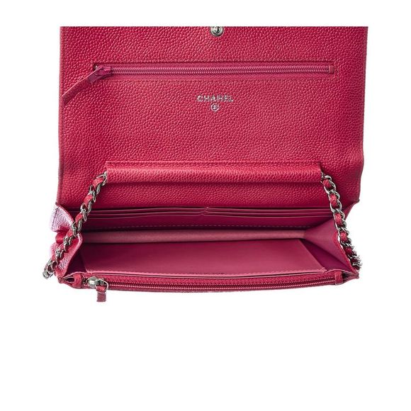 Chanel Pink Caviar Leather Wallet on Chain (Authentic Pre-Owned) - Picture 4 of 5